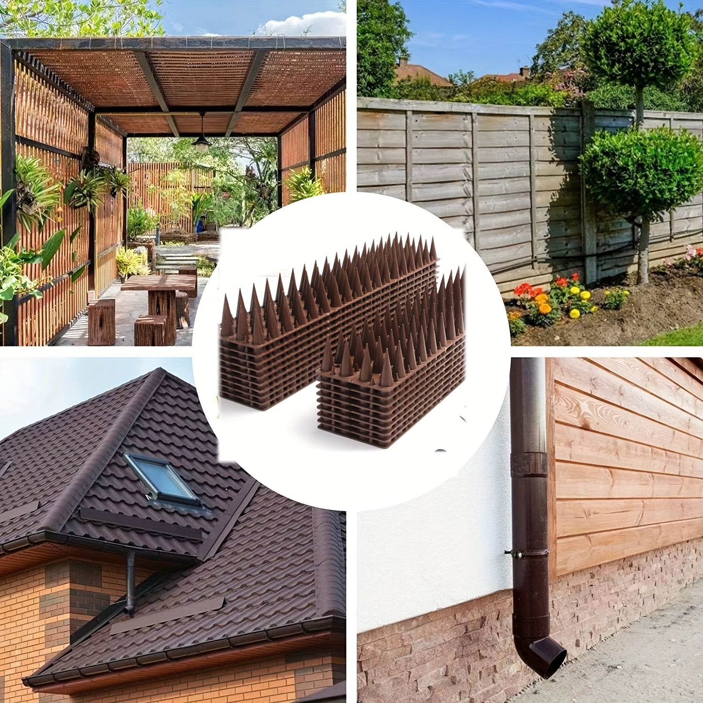 Bird Spikes | 4 Row Humane Deterrent Fence Balcony Window Sill Ledge