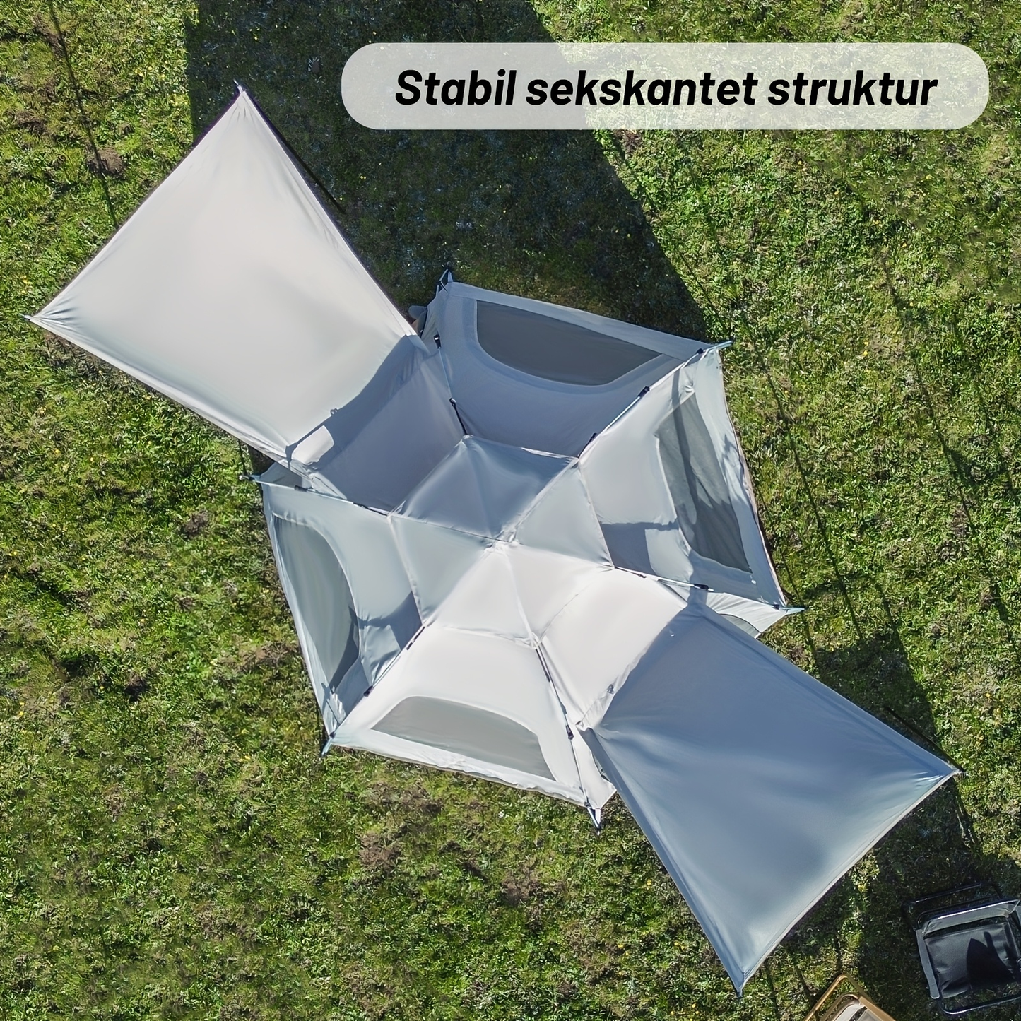 Automatic Hexagonal Camping Tent 4-6 Person Instant Setup Waterproof