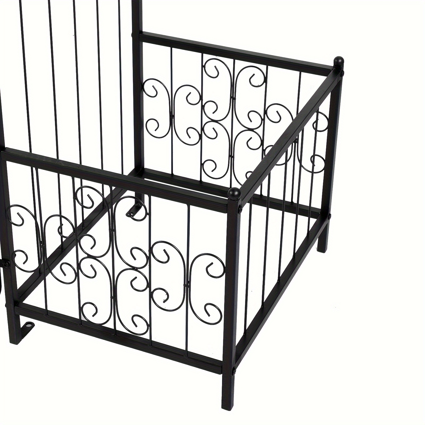 Wrought Iron Garden Arch 7ft Rustproof Rose Trellis Multi-Style