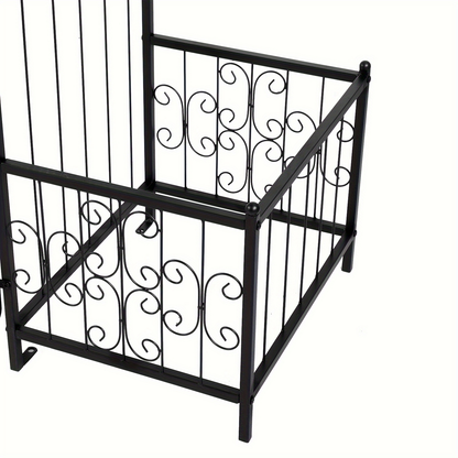 Wrought Iron Garden Arch 7ft Rustproof Rose Trellis Multi-Style