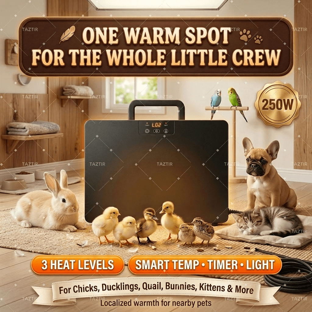 Brooder Heater | Chick Duck Quail 3 Heat Levels Timer Digital Display