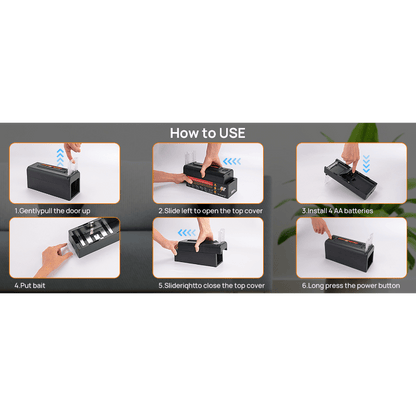 Electric Mouse Trap | High Voltage USB Battery Indoor Outdoor Pest