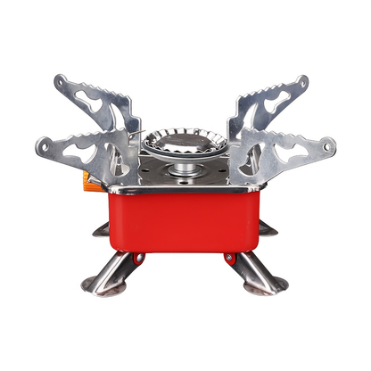 Windproof Camp Stove 3500W Portable Foldable Gas Burner Piezoelectric Ceramic Ignition Compact Lightweight for Outdoor Cooking Hiking Camping Picnic Backpacking