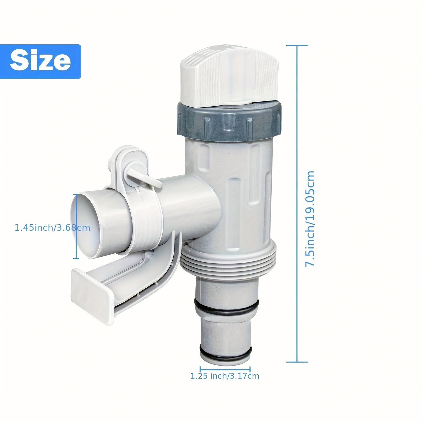 Pool Plunger Valve with Holder | Intex Compatible Filter Pump Hose