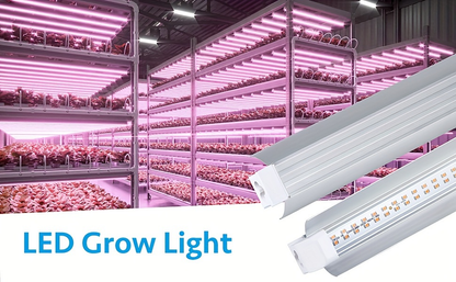 T8 Grow Light Strips 4ft 6-Pack Full Spectrum 270W | Pink White Spectrum LED 1620W Equivalent | Indoor Plants Greenhouse Seedling Veg Bloom Shelf