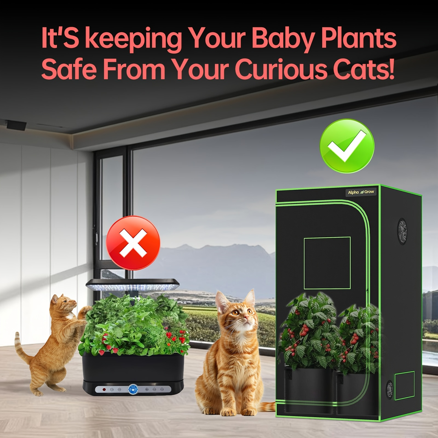Grow Tent 1680D Thickened Mylar with Observation Window & Floor Tray | Pro-Grade Indoor Hydroponic Growing | 2x2 3x3 4x4 ft Multiple Size Options