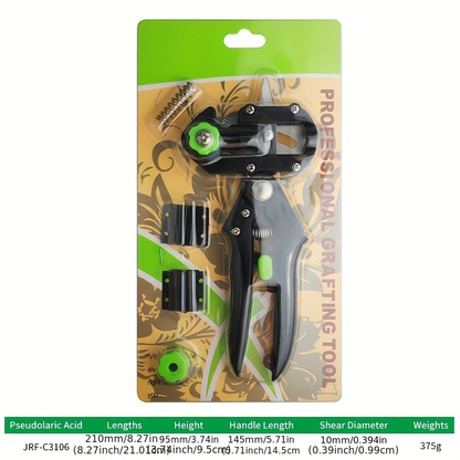 Grafting Scissor Shear Kit with V-Graft, Omega-Graft & U-Graft Blades, Professional High-Carbon Steel Pruner for Fruit Tree Grafting & Plant Propagation