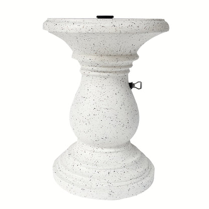 Outdoor Umbrella Side Table with Hole – Concrete Patio Table for Porch Poolside Picnic, Modern Durable Coffee Table