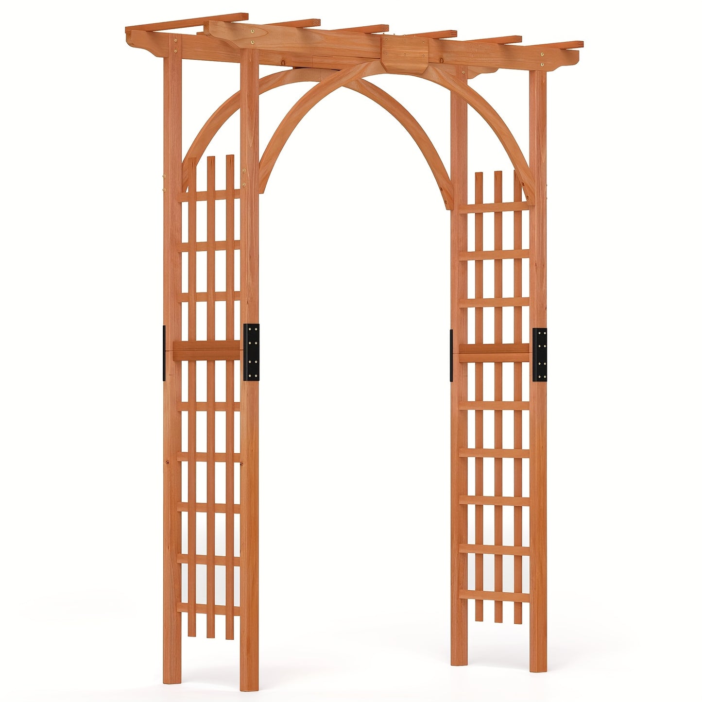 Cedar Wood Arbor 84" Double Lattice Garden Arch Pergola Trellis