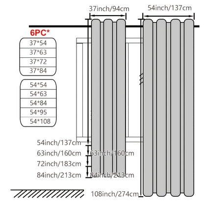 Sheer Curtains Outdoor Voile Drapes 6 Pack – Semi-Transparent Light Filtering Grommet Top Panels for Porch Patio Pergola Balcony Pool Privacy