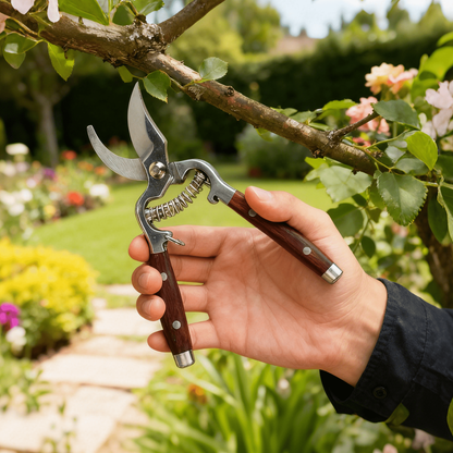 Garden Scissors 2-Pack Pruning Shears Set Curved and Straight Bypass Blades 8-Inch Ultra Sharp Plant Trimming Scissors for Flowers Herbs Bonsai Indoor Outdoor