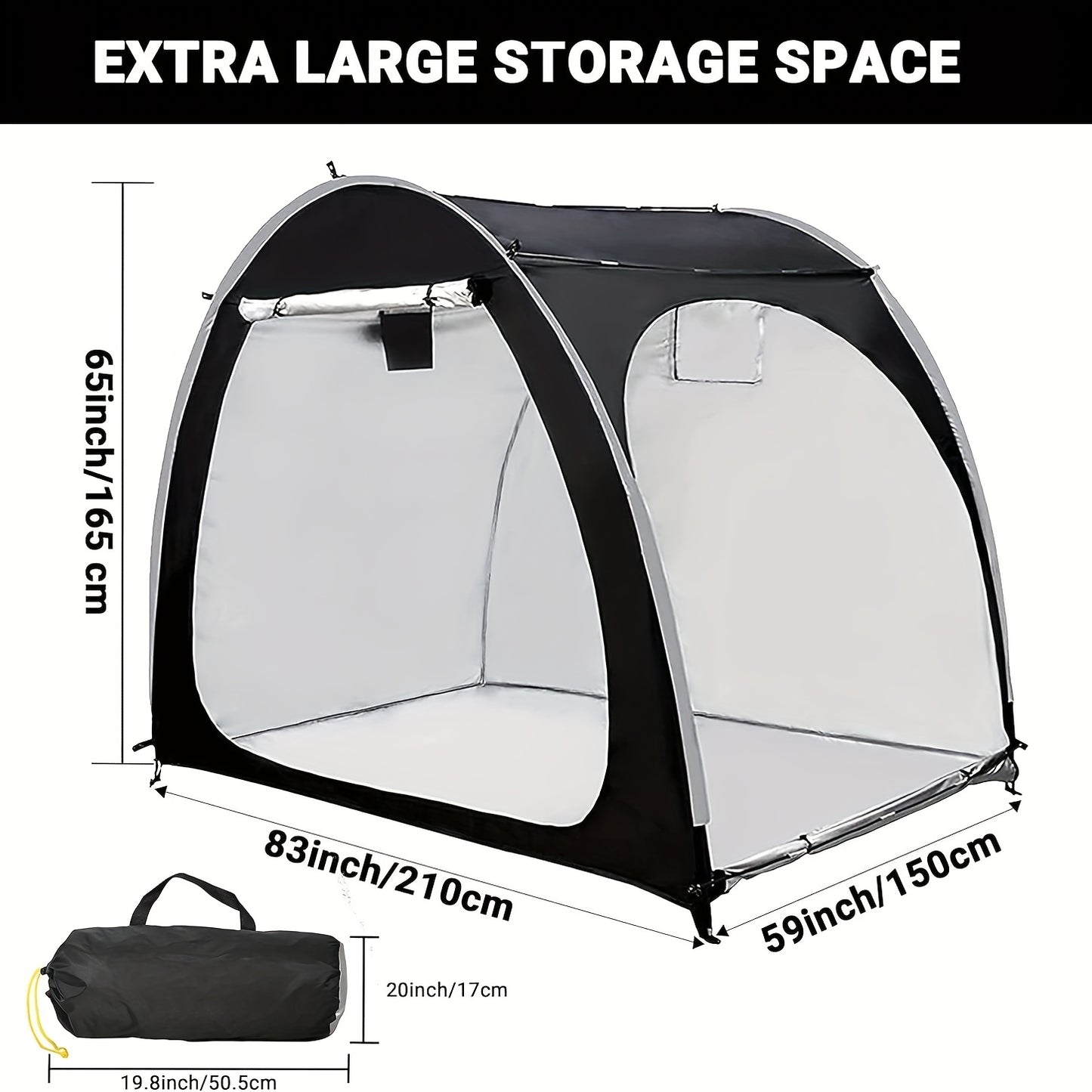 Storage Tent Outdoor Portable Carport – Waterproof Bike Motorcycle