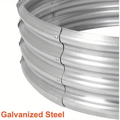 Galvanized Steel Fire Pit Ring Liner for Above Ground Wood Burning, Metal Firepit Insert for Backyard Camping Beach Park Outdoor Patio, 36/48/60 Inch