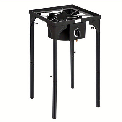 Outdoor Propane Burner Stove Cast Iron High Pressure Gas Cooker with Detachable Stand Legs