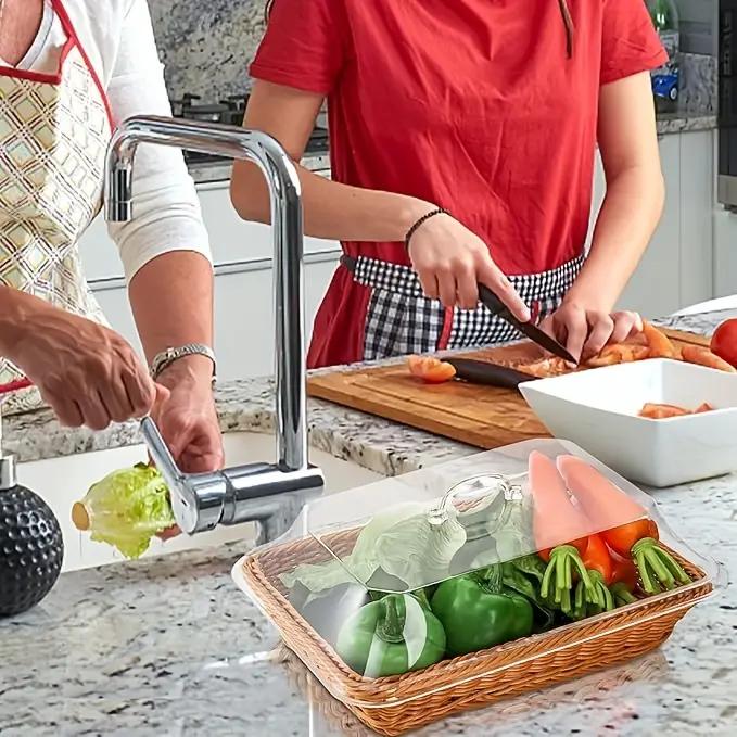 Bread Basket Woven | Fruit Dessert Snack Tray Kitchen Home Decor