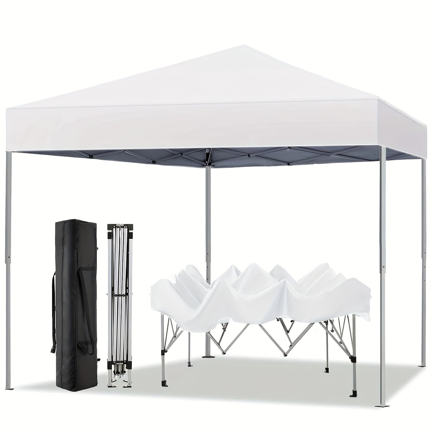 10x10 Pop Up Canopy Tent Heavy Duty 420D Oxford UPF50+ Straight Legs