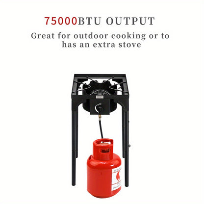 Outdoor Propane Burner Stove Cast Iron High Pressure Gas Cooker with Detachable Stand Legs