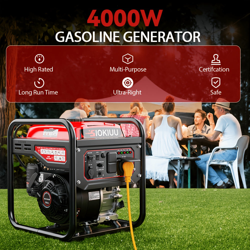 Inverter Generator Portable Ultra Quiet - 2500W/3600W/4000W/4500W, CO Auto Shutoff, ECO Mode, Parallel Ready, Clean Power THD<3% for Camping, RV, Home Backup, Yard & Lawn