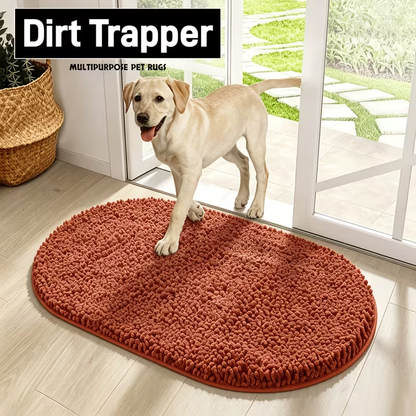 Chenille Dog Door Mat Super Absorbent Muddy Paws Non-Slip Washable Pet Rug Quick Dry Gingham Entryway Mat Indoor Outdoor Multiple Sizes & Colors