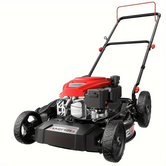 Gas Lawn Mower 21-Inch 144cc/170cc Push & Self-Propelled 2-in-1/3-in-1 Mulching, 6-Position Height Adjustment, High Rear Wheels, Foldable Handle