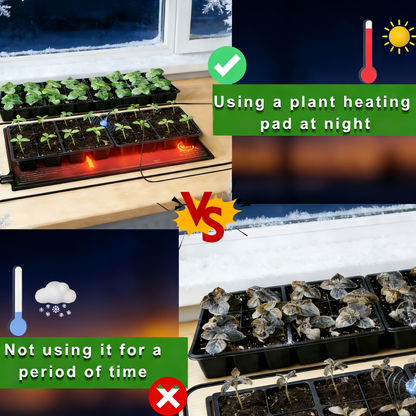 Seedling Heat Mat with Smart Thermostat Control | PVC Germination Heating Pad Accelerate Seed Sprouting Root Zone Warmth | Indoor Garden Greenhouse 2 or 4 Pack