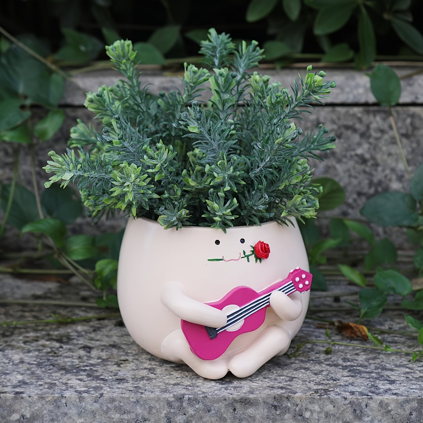Cute Hanging Planters with Funny Face & Bear Design – Unique Decorative Flower Pots for Indoor Plants, Home, Office & Garden – Fun Plant Gift for Mom