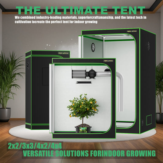 Indoor Grow Tent 1680D Lightproof with Viewing Window, Floor Tray & No-Tool Assembly, Hydroponic Setup for Seedling & Vertical Flowering, Multiple Sizes 2x2 to 4x4ft