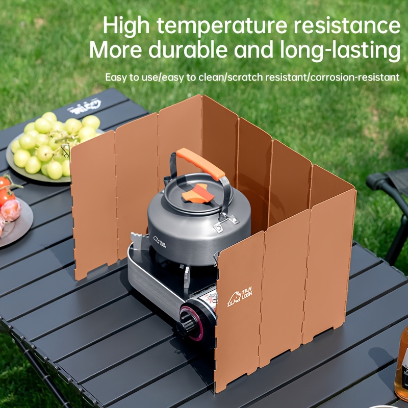 Camp Stove Windscreen | Folding Windshield Gas Stove Camping Outdoor