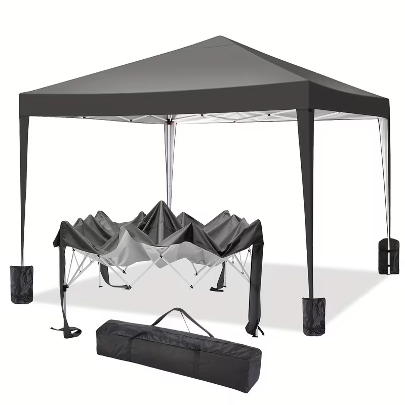 Pop Up Canopy Tent 10x10ft UPF50+ Waterproof Portable Gazebo Sandbags