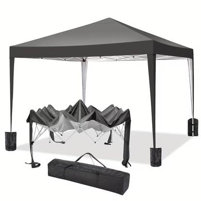 Pop Up Canopy Tent 10x10ft UPF50+ Waterproof Portable Gazebo Sandbags