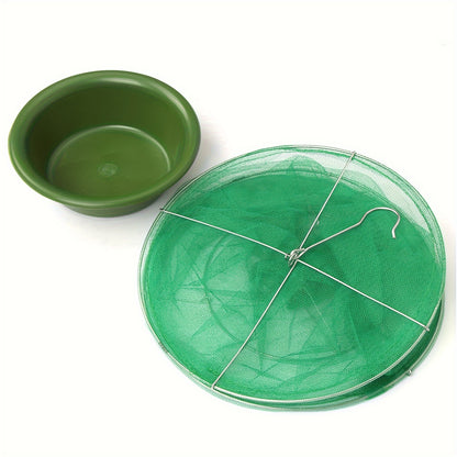 Fly Trap Outdoor Hanging Reusable – Ranch Stable Fly Catcher Cage for Farm Yard Garden, Non-Toxic Fly Killer 2 & 4 Pack