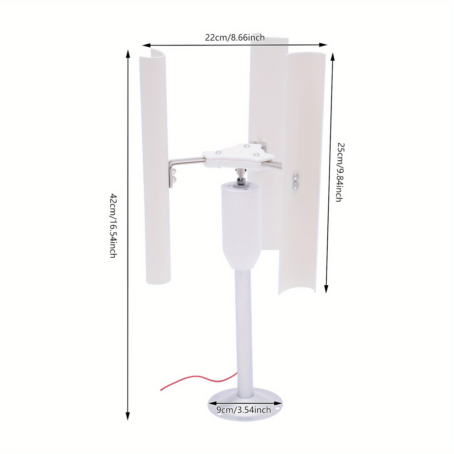 Wind Turbine Generator 30W Vertical Axis | 12V 3-Phase Permanent Magnet, Aluminum Alloy, Low Noise, Educational Teaching Model for Science Experiment, Office Decor