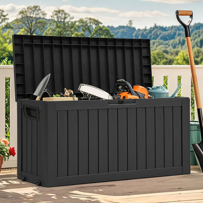 Outdoor Storage Chest 75 Gallon – Deck Box with Casters