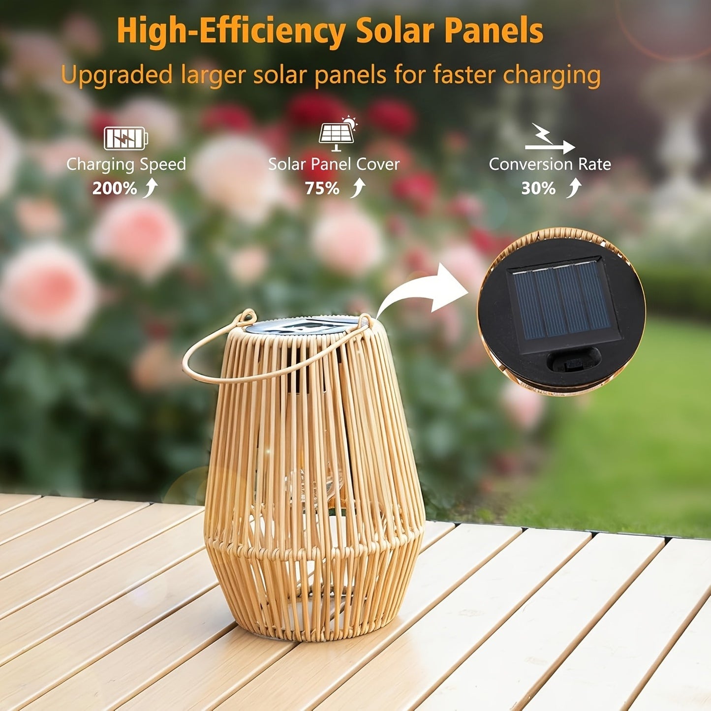 Solar Bamboo Lights Bohemian Style Outdoor Hanging Decoration for Garden Patio Deck Porch Tree Lawn Halloween Christmas 1/2/4pcs