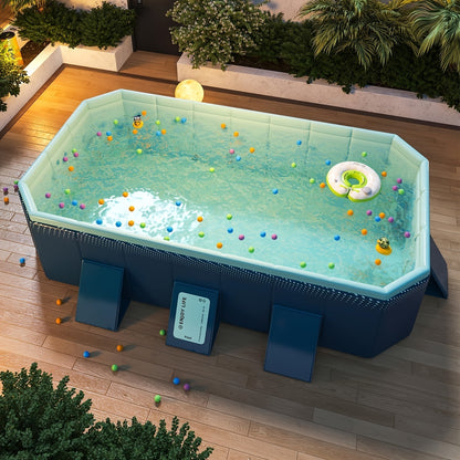 Above Ground Pool | Quick Open PVC No Inflation Adult Backyard Party