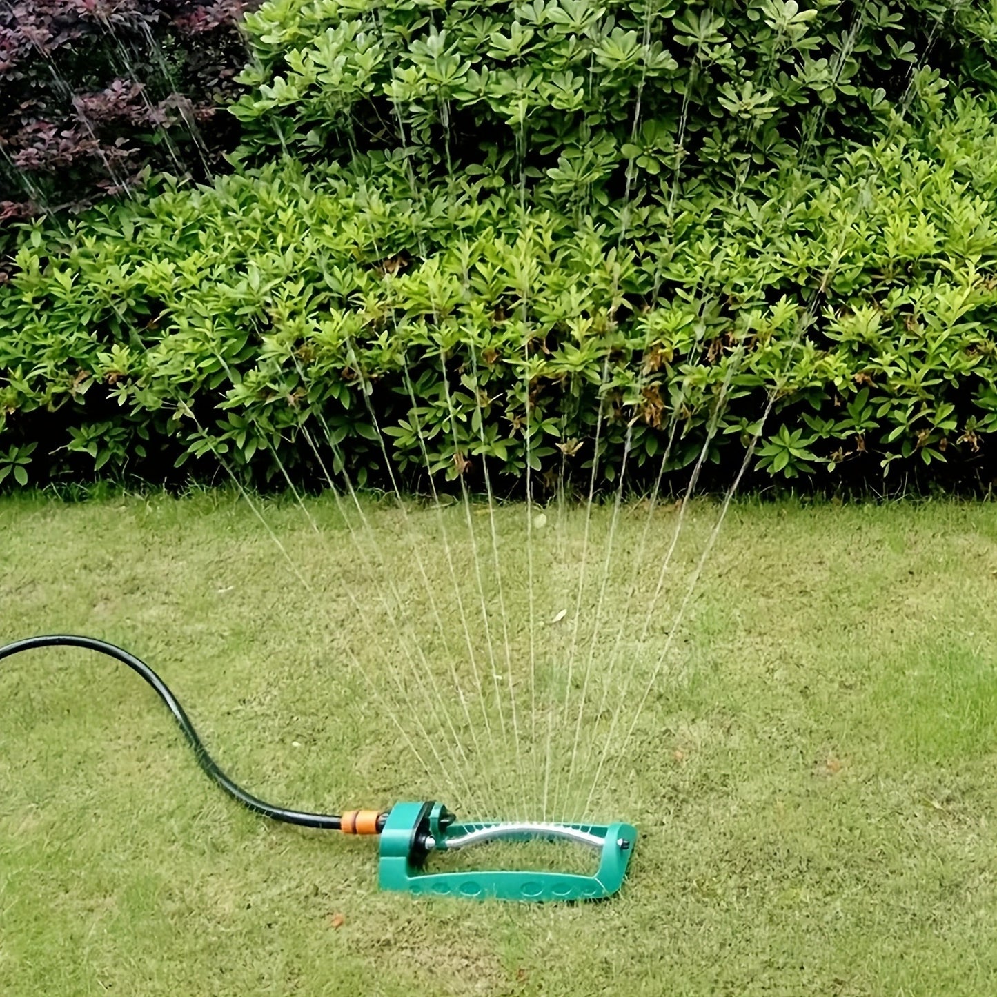 Oscillating Garden Sprinkler – 19-Hole Adjustable Swing Sprinkler with Universal Connector, No Battery Required