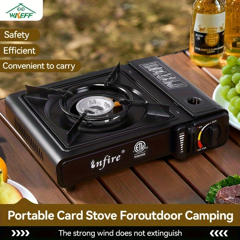 Backpacking Butane Stove, Lightweight Aluminum Alloy Camping Stove with Adjustable Flame Control, Compact Portable Design for Hiking, Outdoor Cooking & Emergency Preparedness