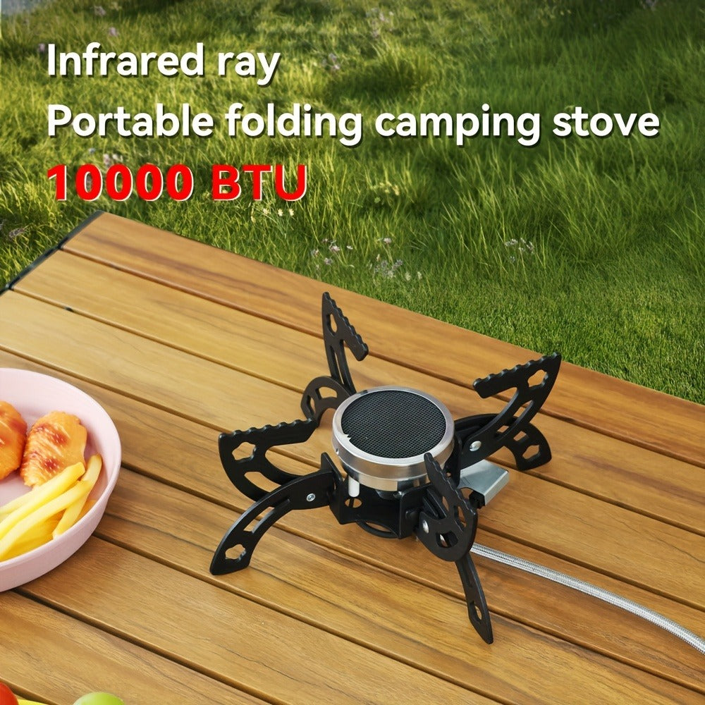 Infrared Camping Stove REDSUN FD1/FD3 | 3.0kW Windproof Portable Gas Stove with Collapsible Stand & EVA Case | Ideal for Hiking, Backpacking & Outdoor Cooking