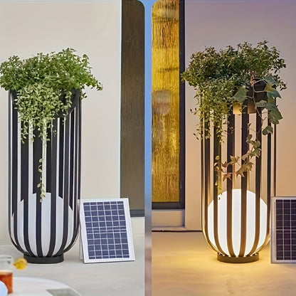 Solar Outdoor Table Lamp & Floor Lamp - Waterproof Garden Light for Villa, Park, Courtyard, Patio Decor, Solar Charging LED Landscape Lighting