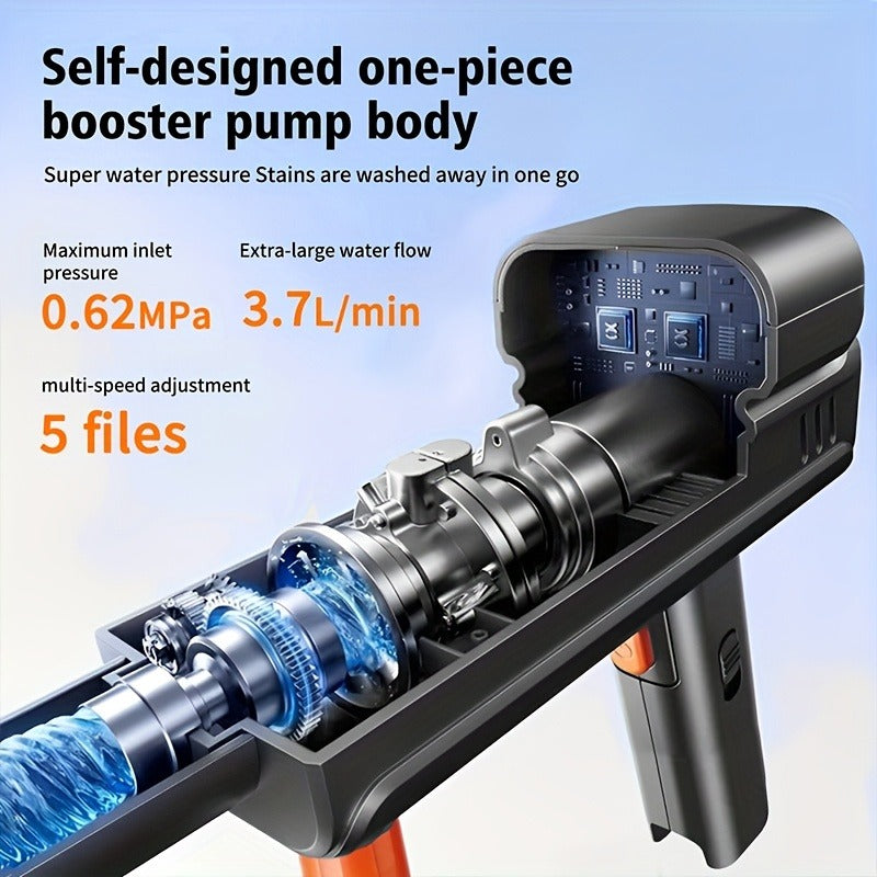 Portable Pressure Washer Cordless 980PSI – 3x 4000mAh Batteries, 5-in-1 Nozzle, Foam Cannon, 33FT Hose, Lightweight Wireless Car Washer for Cars, Bikes, Camping & Outdoor Cleaning