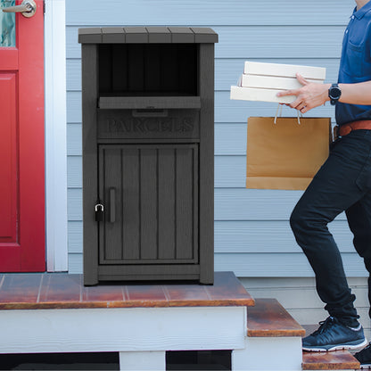 Lockable Outdoor Storage Box Waterproof Package Delivery Porch