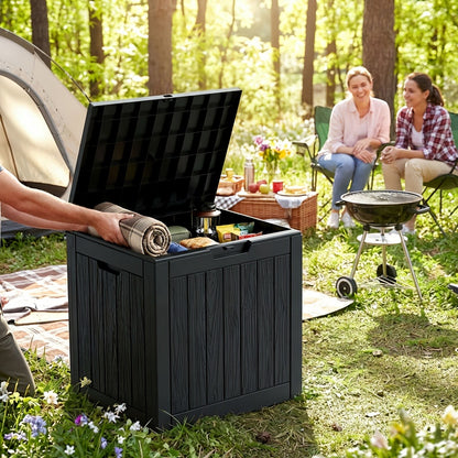 Storage Box 34 Gallon – Waterproof Deck Box with Handles
