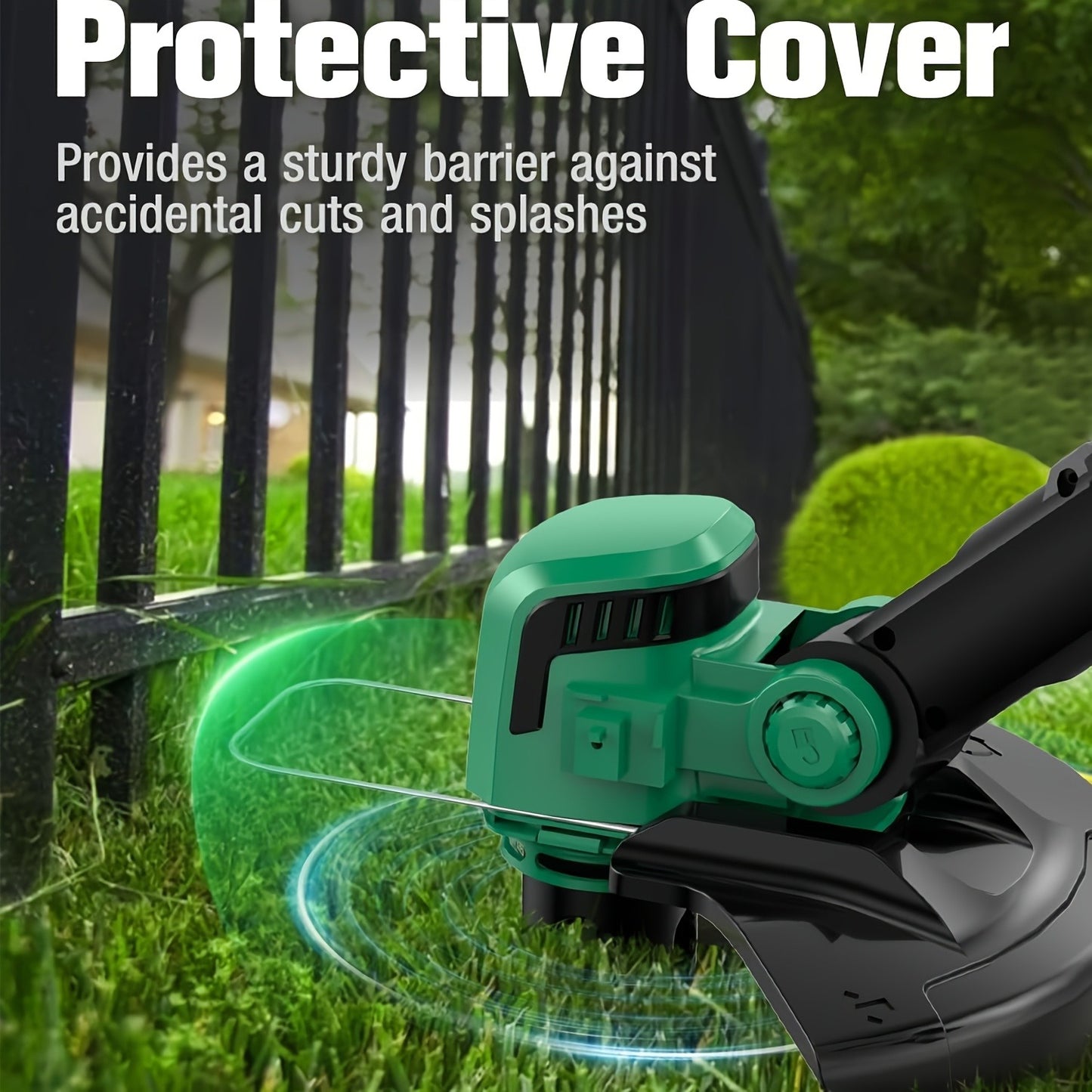 String Trimmer Cordless 2-in-1 Weed Wacker & Lawn Edger with Wheels – KIMO Brushless Motor 20000 RPM, 12" Cutting Width, 2x 2.0Ah Batteries, Lightweight for Yard Garden Patio & Landscaping