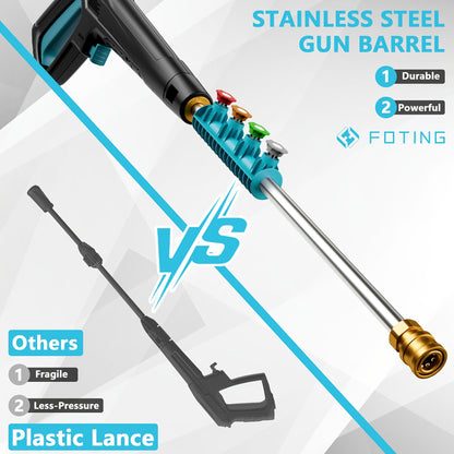 Pressure Washer 5000PSI Electric Power Washer 2.4-3.6GPM Adjustable 8-Level Touch Screen 34" Tall 4 Quick-Connect Nozzles for Cars Fences Driveways Patios