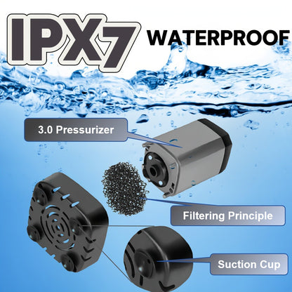 Portable Camping Shower 6000mAh IPX7 Waterproof 120-Min Runtime