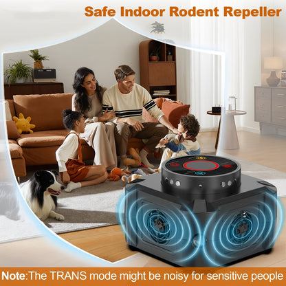 Ultrasonic Pest Repeller Plug In with 12 LED Strobe, 4 Modes Electronic Mouse Repellent Device for Rat Roach Spider Bug Control Indoor Garage Attic Kitchen