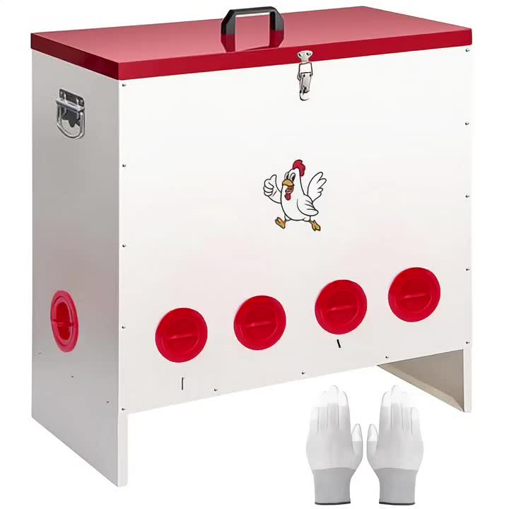 Gravity Chicken Feeder Stainless Steel 6 or 10 Port Rat-Proof