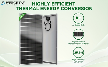 Monocrystalline Solar Panel 400W 25.5% High Efficiency Half-Cut Cell A+ Grade 2pcs 200W 12V Solar Module for Farm House Rooftop RV Caravan Off-Grid System Energy Independence