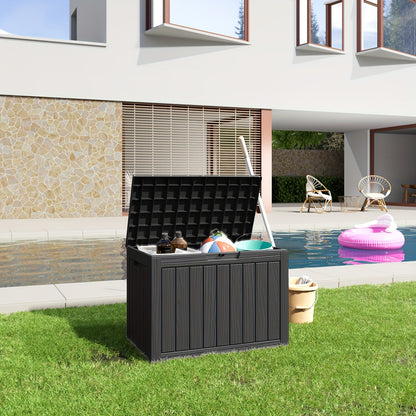 Outdoor Storage Box Lockable Weatherproof | Deck Patio Garden Bench