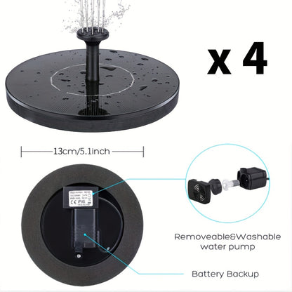 Solar Fountain Pump | 6 Nozzle IPX8 Bird Bath Garden Pool Pond Float